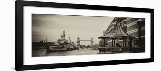 The River Thames View with the HMS Belfast and the Tower Bridge - City of London - UK - England-Philippe Hugonnard-Framed Photographic Print