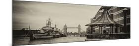 The River Thames View with the HMS Belfast and the Tower Bridge - City of London - UK - England-Philippe Hugonnard-Mounted Photographic Print