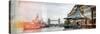 The River Thames View with the HMS Belfast and the Tower Bridge - City of London - UK - England-Philippe Hugonnard-Stretched Canvas