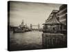 The River Thames View with the HMS Belfast and the Tower Bridge - City of London - UK - England-Philippe Hugonnard-Stretched Canvas