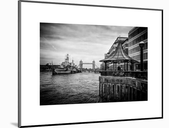 The River Thames View with the HMS Belfast and the Tower Bridge - City of London - UK - England-Philippe Hugonnard-Mounted Art Print