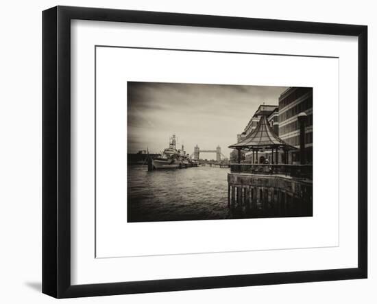 The River Thames View with the HMS Belfast and the Tower Bridge - City of London - UK - England-Philippe Hugonnard-Framed Art Print