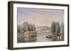 The River Thames with Richmond Bridge and Richmond Hill in the Distance, London, 1867-George Henry Andrews-Framed Giclee Print