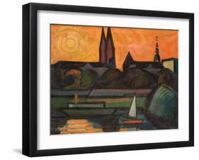 The River Tisza at Szeged, 1965-Emil Parrag-Framed Giclee Print