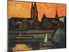 The River Tisza at Szeged, 1965-Emil Parrag-Mounted Giclee Print
