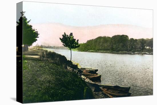 The River Tyne at Hexham, Northumberland, 1926-null-Stretched Canvas