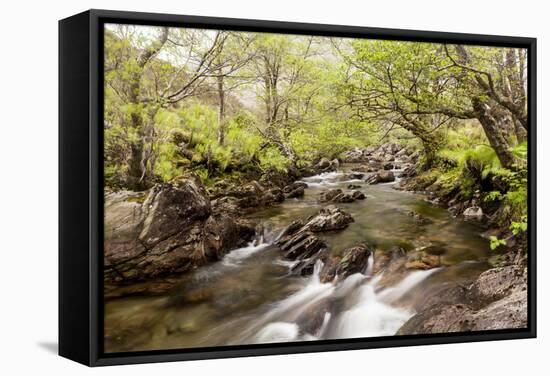 The River Undalain in Glen Undalain, Highlands, Scotland, United Kingdom, Europe-Julian Elliott-Framed Stretched Canvas