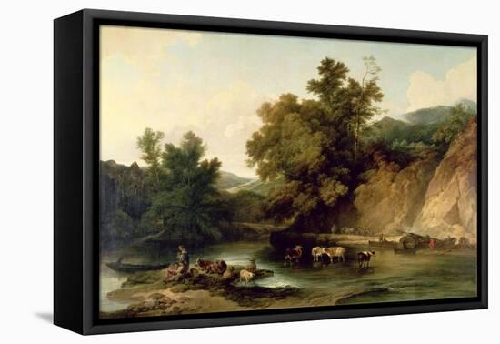 The River Wye at Tintern Abbey, 1805-Philip James De Loutherbourg-Framed Stretched Canvas