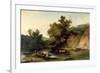 The River Wye at Tintern Abbey, 1805-Philip James De Loutherbourg-Framed Giclee Print