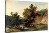 The River Wye at Tintern Abbey, 1805-Philip James De Loutherbourg-Stretched Canvas