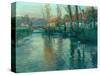 The River-Fritz Thaulow-Stretched Canvas