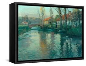 The River-Fritz Thaulow-Framed Stretched Canvas