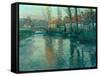 The River-Fritz Thaulow-Framed Stretched Canvas