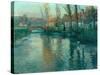 The River-Fritz Thaulow-Stretched Canvas