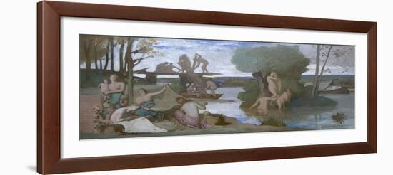 The River-Pierre Puvis de Chavannes-Framed Art Print