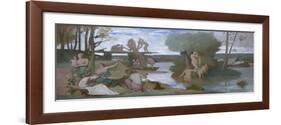 The River-Pierre Puvis de Chavannes-Framed Art Print