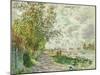 The Riverbank at Gennevilliers, circa 1875-Claude Monet-Mounted Giclee Print