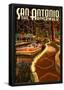 The Riverwalk - San Antonio, Texas-null-Framed Poster