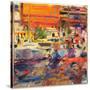 The Riviera at Menton-Peter Graham-Stretched Canvas