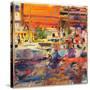 The Riviera at Menton-Peter Graham-Stretched Canvas