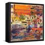 The Riviera at Menton-Peter Graham-Framed Stretched Canvas