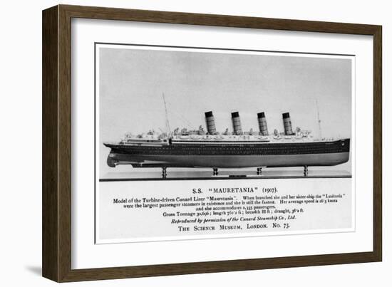 The RMS Mauretania, 20th Century-null-Framed Giclee Print