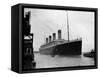 The RMS Olympic Sister Ship to the Titanic Arriving at Southampton Docks, 1925-null-Framed Stretched Canvas