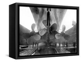 The Rms Titanic‚Äôs Propellers as the Mighty Ship Sits in Dry Dock-Stocktrek Images-Framed Stretched Canvas