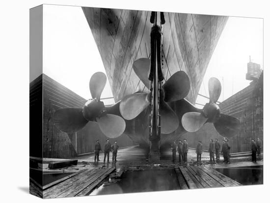 The Rms Titanic‚Äôs Propellers as the Mighty Ship Sits in Dry Dock-Stocktrek Images-Stretched Canvas