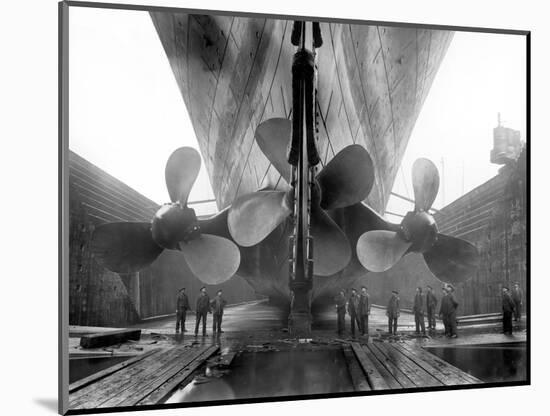 The Rms Titanic‚Äôs Propellers as the Mighty Ship Sits in Dry Dock-Stocktrek Images-Mounted Premium Photographic Print