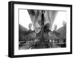 The Rms Titanic‚Äôs Propellers as the Mighty Ship Sits in Dry Dock-Stocktrek Images-Framed Premium Photographic Print