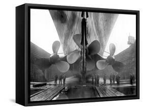 The Rms Titanic‚Äôs Propellers as the Mighty Ship Sits in Dry Dock-Stocktrek Images-Framed Stretched Canvas