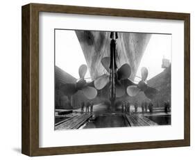 The Rms Titanic‚Äôs Propellers as the Mighty Ship Sits in Dry Dock-Stocktrek Images-Framed Photographic Print