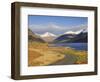 The Road Alongside Wastwater to Wasdale Head and Yewbarrow, Great Gable and the Scafells, Wasdale, -James Emmerson-Framed Photographic Print