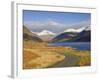 The Road Alongside Wastwater to Wasdale Head and Yewbarrow, Great Gable and the Scafells, Wasdale, -James Emmerson-Framed Photographic Print