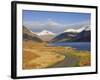 The Road Alongside Wastwater to Wasdale Head and Yewbarrow, Great Gable and the Scafells, Wasdale, -James Emmerson-Framed Photographic Print