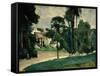 The Road at Pontoise, 1875-Paul Cézanne-Framed Stretched Canvas