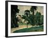 The Road at Pontoise, 1875-Paul Cézanne-Framed Giclee Print