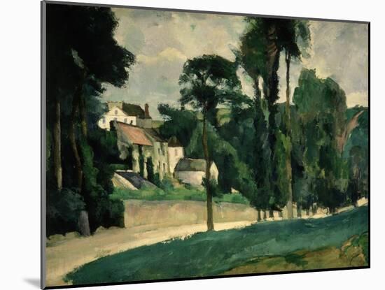 The Road at Pontoise, 1875-Paul Cézanne-Mounted Giclee Print