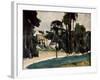 The Road at Pontoise-Paul Cézanne-Framed Art Print