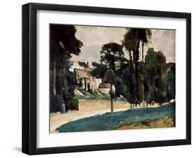 The Road at Pontoise-Paul Cézanne-Framed Art Print