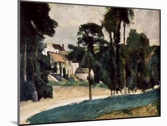 The Road at Pontoise-Paul Cézanne-Mounted Art Print