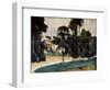 The Road at Pontoise-Paul Cézanne-Framed Art Print