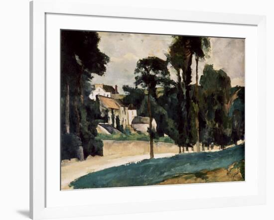 The Road at Pontoise-Paul Cézanne-Framed Art Print