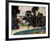 The Road at Pontoise-Paul Cézanne-Framed Art Print