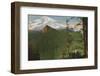 'The Road at Rickseeker Point, Mount Rainier in the Distance, Washington', c1916-Asahel Curtis-Framed Photographic Print