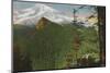 'The Road at Rickseeker Point, Mount Rainier in the Distance, Washington', c1916-Asahel Curtis-Mounted Photographic Print