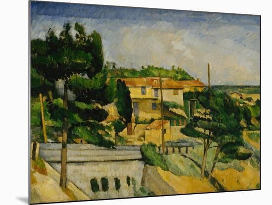The Road Bridge at L'Estaque-Paul Cézanne-Mounted Giclee Print