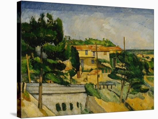 The Road Bridge at L'Estaque-Paul Cézanne-Stretched Canvas