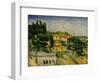 The Road Bridge at L'Estaque-Paul Cézanne-Framed Giclee Print